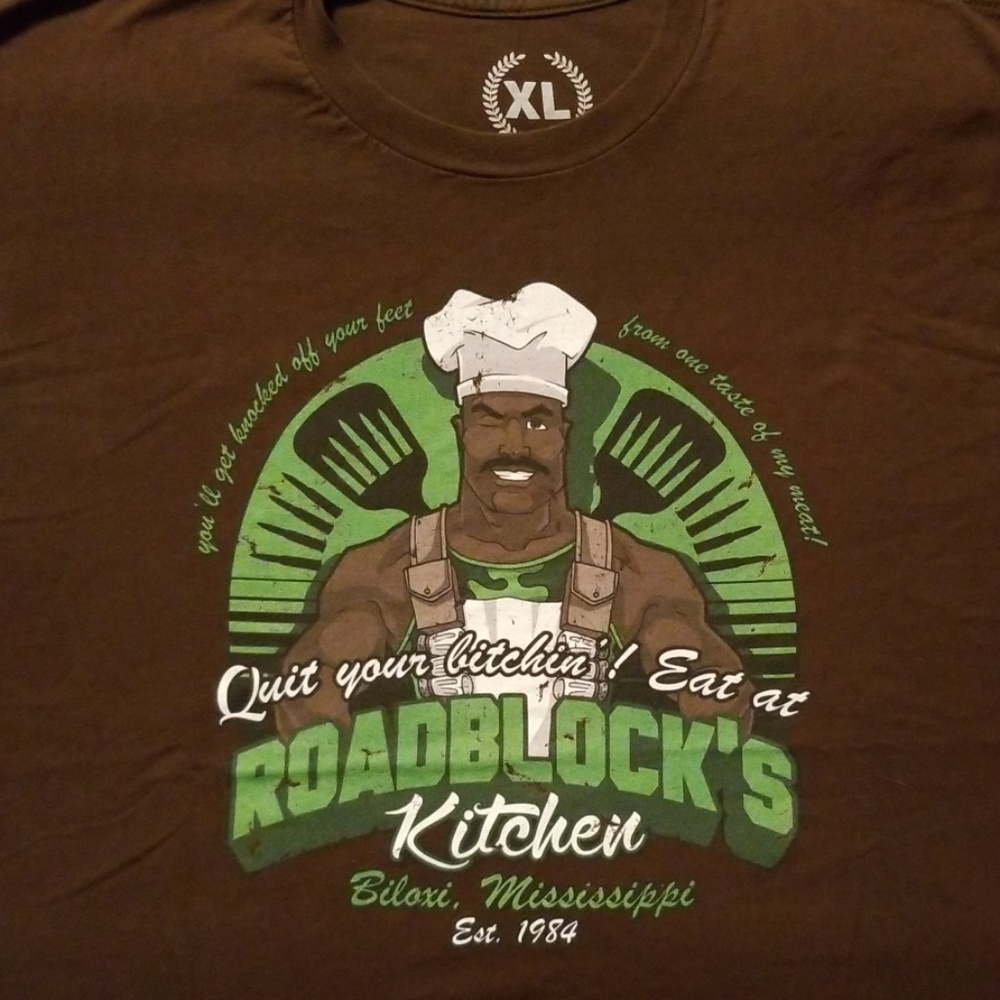 TEEPUBLIC  Tee shirt Roadblock's Kitchen.      T2